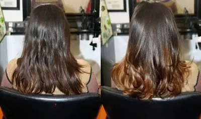Балаяж на темные волосы фото до и после