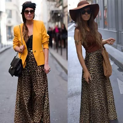 С чем носить длинную леопардовую юбку