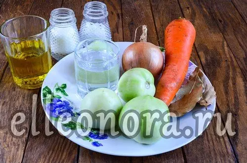 Ингредиенты для приготовления зеленых помидоров