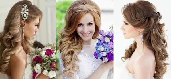 Свадебные прически на средние волосы: новинки с фото