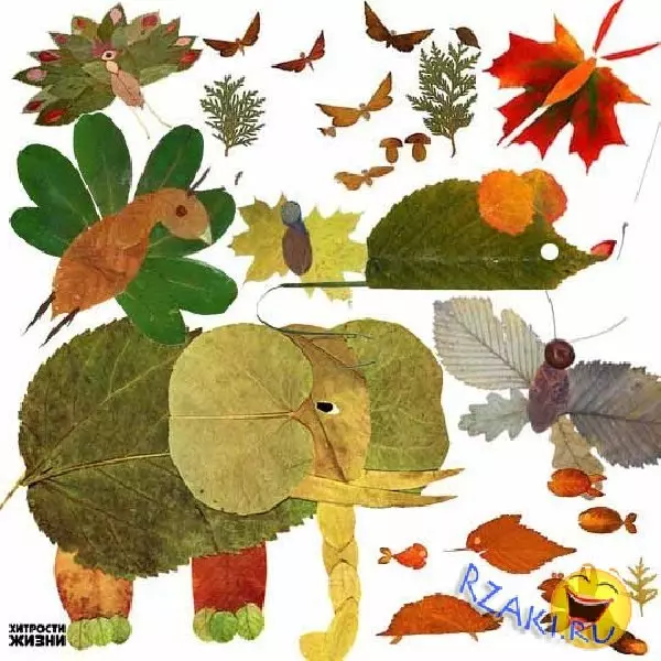 Поделки из листьев на тему "Осень" в школу 1 класс