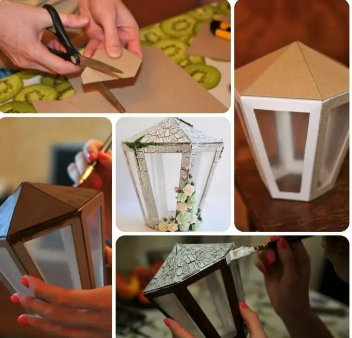 Фонарики из бумаги на Новый год своими руками