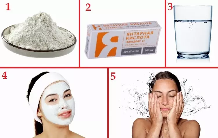 Янтарная кислота для лица и волос: домашние рецепты масок