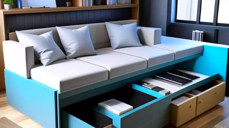 📦Умный дизайн: как использовать ящики в диване для оптимизации пространства